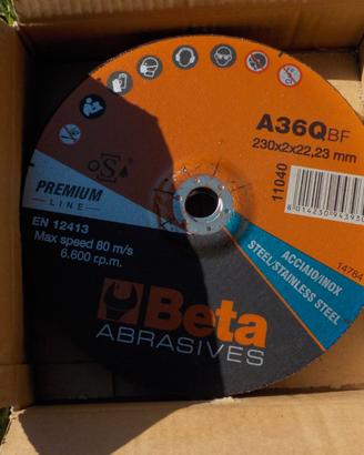 10 dischi da taglio acciaio 230mm Beta Abrasives