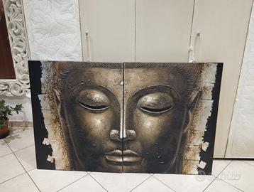 quadro dittico 2 pannelli buddha