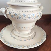 Zuppiera e piatto da portata ceramiche Grottaglie 