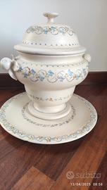 Zuppiera e piatto da portata ceramiche Grottaglie 