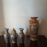 Set 4 Vasi stile Satsuma - Decorazioni Orientali e