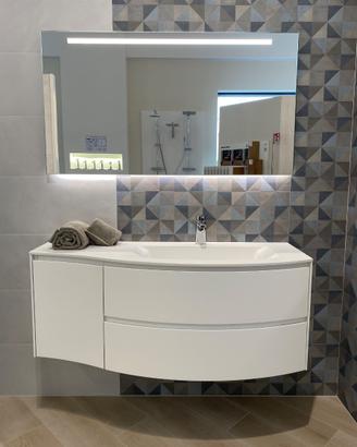 Mobile bagno sospeso laccato bianco opaco