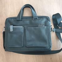 Cartella Piquadro messenger vera pelle nera uomo