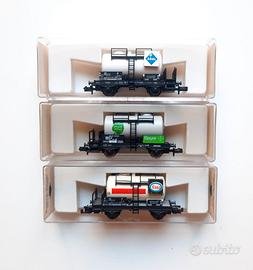 Scala N 1:160 - 3 vagoni cisterna Fleischmann