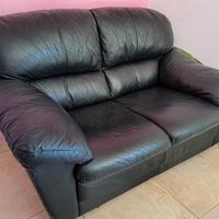 Divano ecopelle 2 posti nero