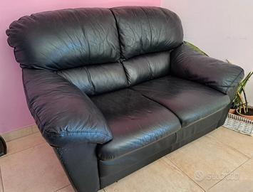 Divano ecopelle 2 posti nero