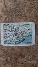 Antica Carta Mappa roma campagna romana 1655