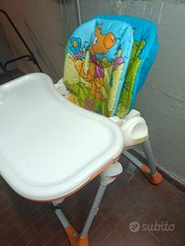 seggiolone  come nuovo polly chicco con riduttore 