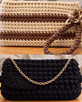 Borse fatte a mano all'uncinetto | Clutch e pochet