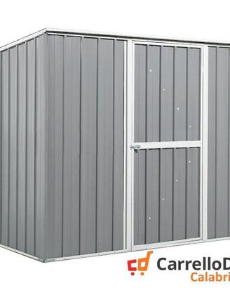 Casetta box giardino Acciaio 260x185 grigio chiaro