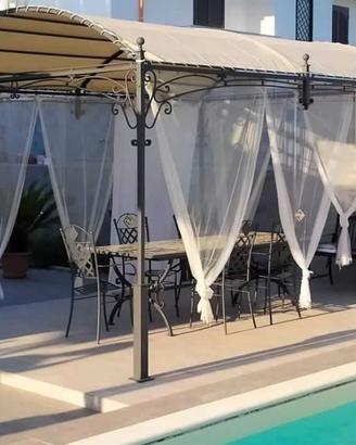 Realizzo gazebo in ferro battuto su misura