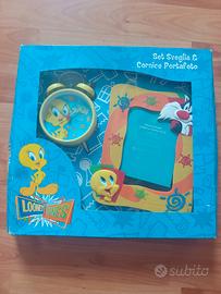 Set sveglia + cornice foto Looney Tunes (Tweety & 