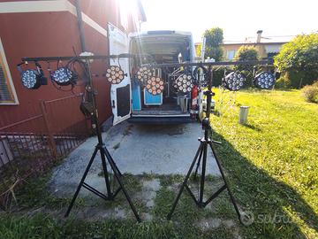 impianto luci wifi Proel 6+2 fari slimpar led 12