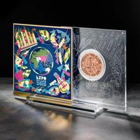 Opera ugo nespolo + moneta expo 2015 utet da museo