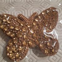 Portachiavi da donna in pelle con strass