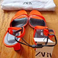 Sandali con tacco rosso Zara tg. 38 MAI INDOSSATI