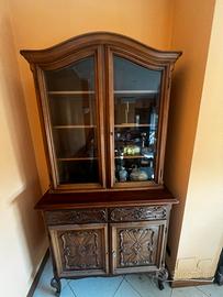Credenza vetrina classica in legno massello