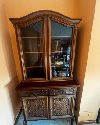 Credenza vetrina classica in legno massello