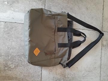 Borsa Timberland in poliestere colore verde milit.