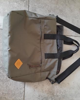Borsa Timberland in poliestere colore verde milit.