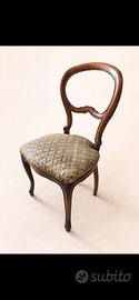 Sedie antiche  noce set di cinque