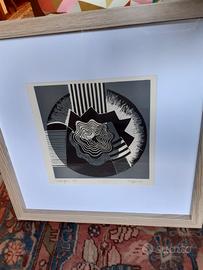 Serigrafia Piero Ruggeri Conchiglie  1977 vintage