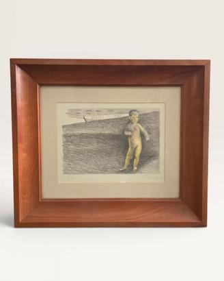 Quadro Bambino nudo in paesaggio onirico