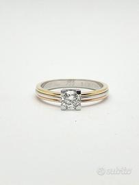 Anello solitario oro 18kt 0.53  HRD CARTIER