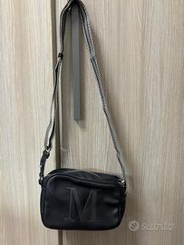 Borsa carpisa ecopelle nera e tracolla chevron