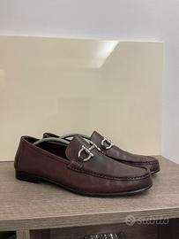 Mocassini Ferragamo Gancini Marroni - Taglia 44