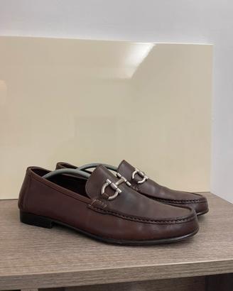 Mocassini Ferragamo Gancini Marroni - Taglia 44