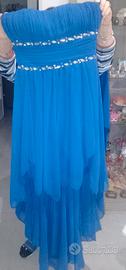 vestitino cerimonia blu elettrico misura M/L