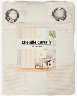 Tenda Chenille 140x260 cm panna  con Anelli
