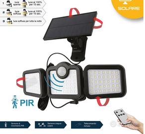 Led con Pannello Solare e Telecomando - Sensore