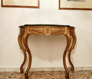 Consolle oro piano marmo nero vintage anni 60