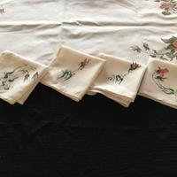 tovaglietta da thè dipinto a mano con tovaglioli