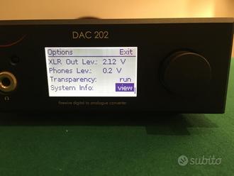 WEISS DAC 202 CONVERTITORE DIGITALE ANALOGICO  			