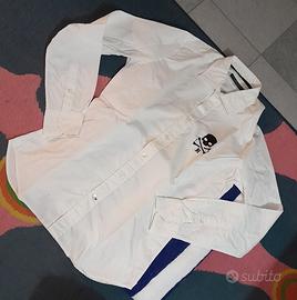 Hydrogen camicia cotone slim skull