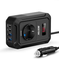 BESTEK Inverter Auto 200W 12V → 220-240V – Onda Pu