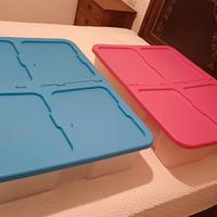 2 scatole plastica rigida sotto letto