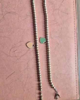 coppia braccialetti Tiffany con cuoricino 