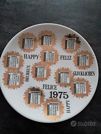piatto Fornasetti 1975 8°calendario 