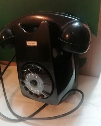 telefono nero  da parete anni 60