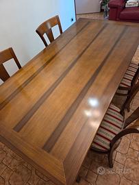 Tavolo legno allungabile e 4 sedie