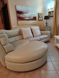 Divano in semipelle Poltronesofà + tavolo, sedie e