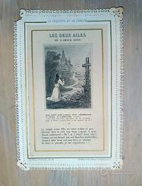 Santino francese antico merlettato