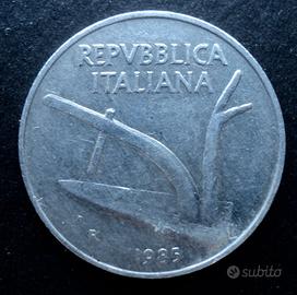 Moneta da 10 lire del 1985
