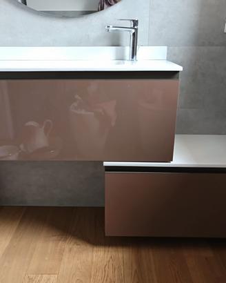 Mobile bagno con lavandino  resina terracotta