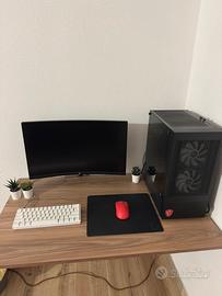 Postazione gaming completa pc+periferiche