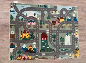 Lotto 4 tappeti per bambini, giochi, strade e bing